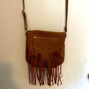 Fringe Faux Leather side purse